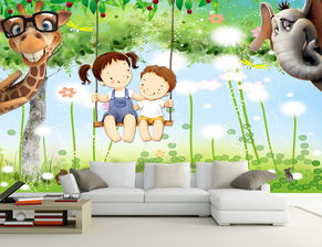 唯美卡通儿童房清新儿童房小孩房壁画图片设计素材高清psd模板下载94.56mb儿童房背景墙大全