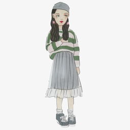 手绘原创可爱戴帽子女生图片素材其他格式下载动漫人物大全