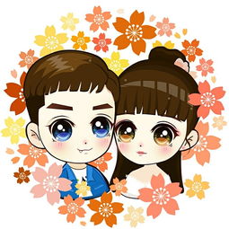 自己的卡通婚纱照