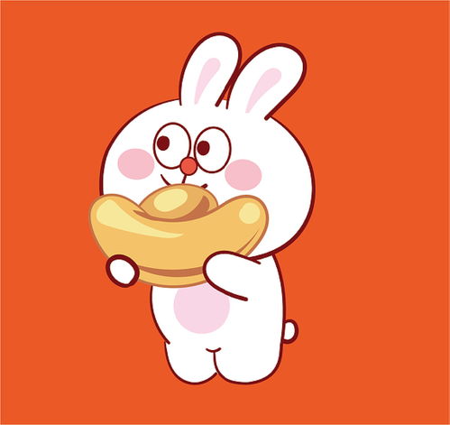 阿茹生肖ip叮当兔ip卡通可爱插画表情包卡通兔年快乐