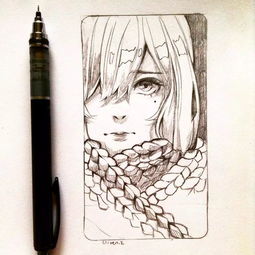 哇哦一波素描动漫美女强势来袭,这个画风给满分