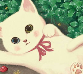 白色的卡通猫咪擦鼻涕,旁边还有纸巾的图片