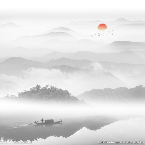 新中式山水画图片