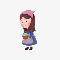 抱着植物仙人掌的女孩原创手绘免扣png图片素材其他格式下载动漫人物大全