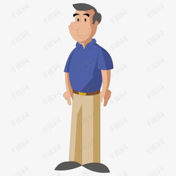卡通中年男子素材图片免费下载高清卡通手绘psd千库网图片编号7527472