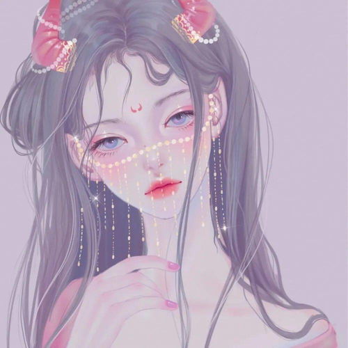 动漫女生头像超绝唯美的粉色系古风头像