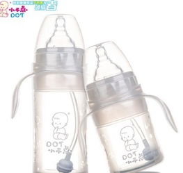 小不点全硅胶卡通奶瓶婴儿奶瓶儿童储奶瓶宽口奶瓶220ml奶瓶