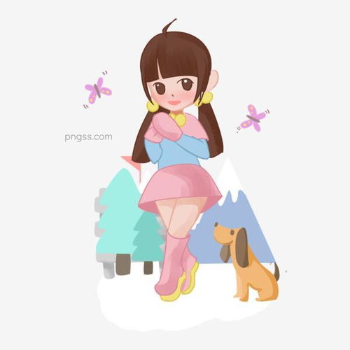 卡通手绘冬日女孩遛狗出行插画图片大小3000x3000px图片尺寸0.99mb来自png搜索网pngss.com免费免扣png素材下载步行出行出行冬日蝴蝶遛狗绿树女孩遛狗室外休闲娱乐装饰图案
