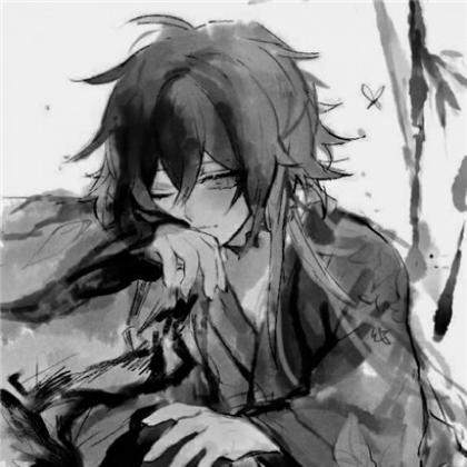 黑白古风动漫男头像,每个人都有一个世界