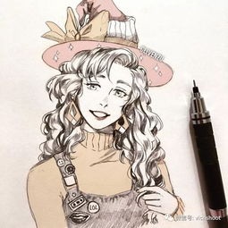 绘画一组动漫美少女铅笔画