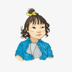 儿童节插画短发女孩卡通免抠图片素材其他格式下载动漫人物大全