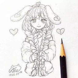 干货100张女生绘画线稿素材,二次元动漫古风美女