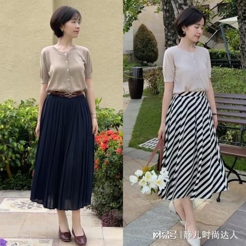 想要优雅示人,中年女人初夏多穿这些裙子,一个比一个美