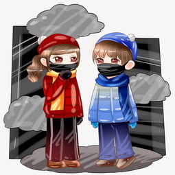 冬天戴口罩防雾霾图片素材其他格式下载动漫人物大全