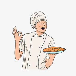 美食男厨师做披萨插画图片素材其他格式下载动漫人物大全
