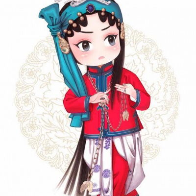 京剧头像女动漫国粹京剧旦角卡通人物头像图片