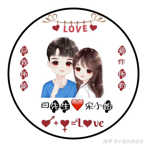 情侣头像卡通双人双人