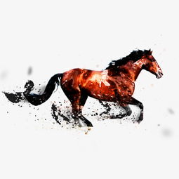 手绘水彩动物骏马插画图片素材其他格式下载动漫人物大全
