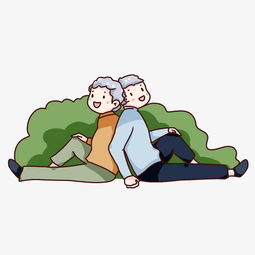 手绘卡通重阳节登山的老人图片素材其他格式下载动漫人物大全