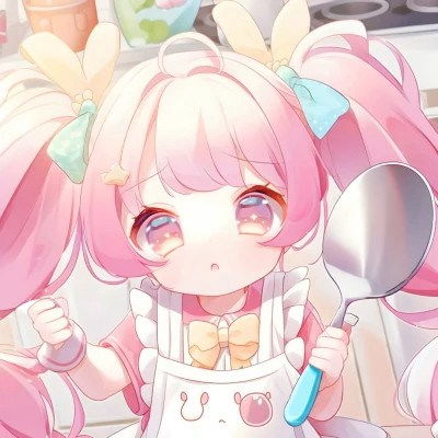 可爱粉色系少女心动漫头像图片
