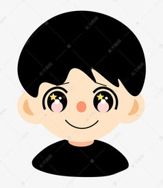 卡通可爱风黑发男孩头像免抠png素材图片免费下载高清psd千库网图片编号11973434