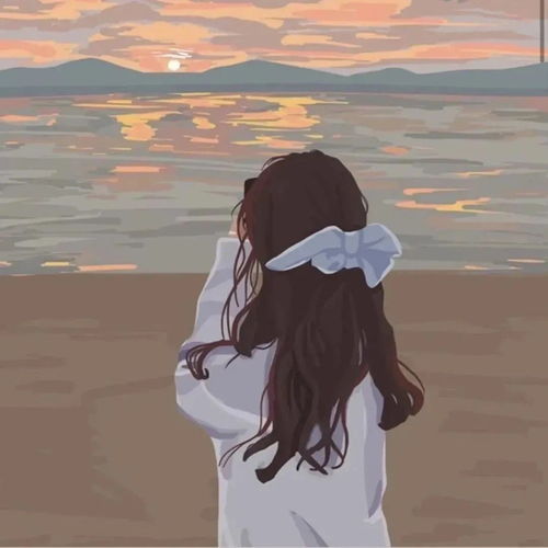 简约好看又不明显的防家长插画情侣头像