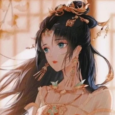 精致古风女头明眸朱唇启,展颜谢百花