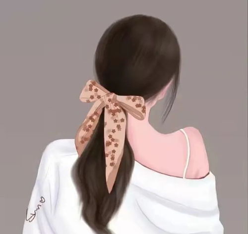 个性气质女头像背影