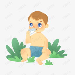 可爱的小婴儿喝奶瓶素材图片免费下载千库网