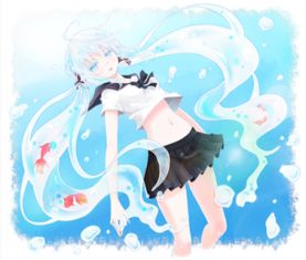 女孩与海头像卡通版深海少女