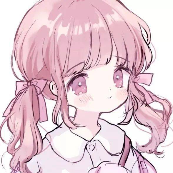 粉色系动漫女生头像