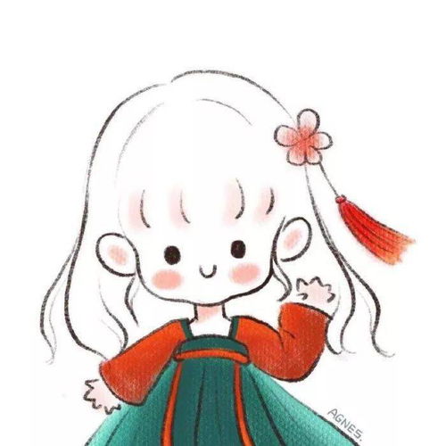简笔卡通女孩,有兴趣的来一起画