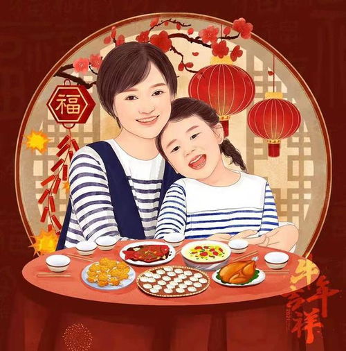 一张张真人q版的真人漫画微信头像,全家福,一家三口,一家四口