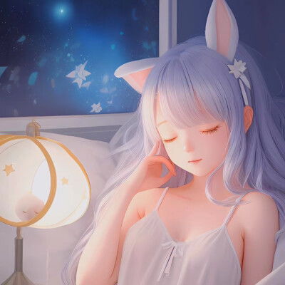 女生可爱头像卡通高清摇曳百合