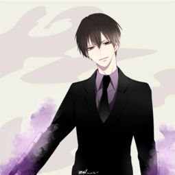 动漫男生的图片现代,要黑发,纤细身材
