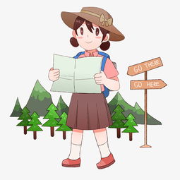 卡通可爱小姐姐旅游插画图片素材其他格式下载动漫人物大全