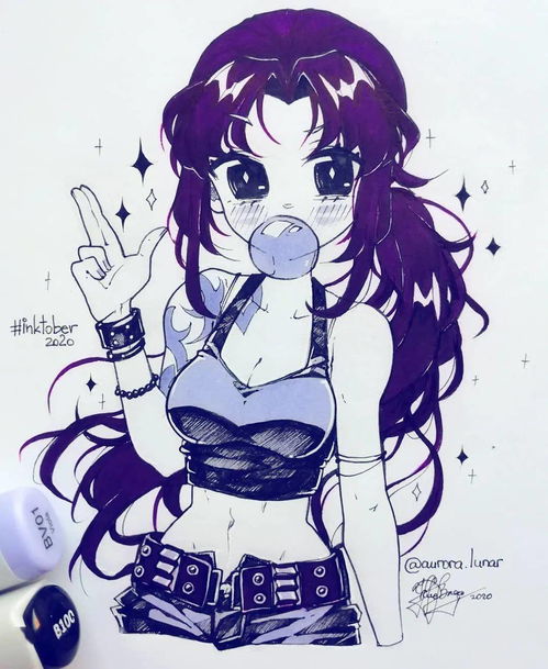 马克笔动漫丨甜甜学生党最爱漫画少女手绘插画
