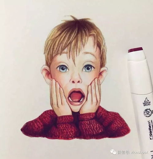 马克笔卡通人物肖像手绘丨lerakiryakova