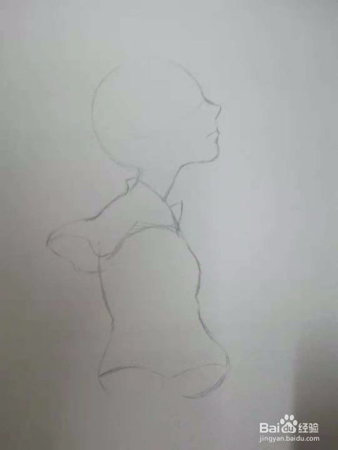 迎风少女手绘漫画人物插画线稿教程