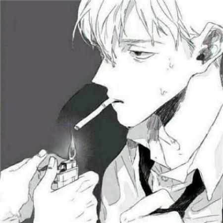 沧桑抽烟动漫男头,既然戒不掉烟就抽吧