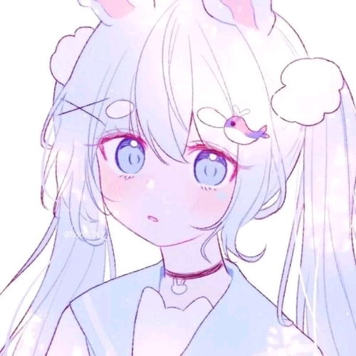 蓝色动漫女生头像上