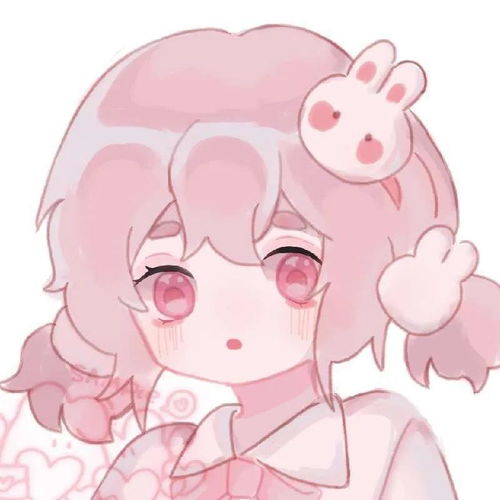 动漫头像粉色系动漫女孩