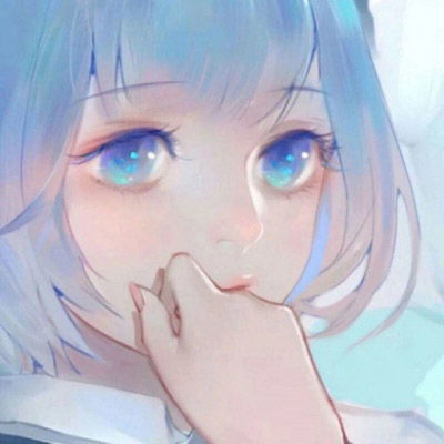 女生可爱头像卡通蓝色情头