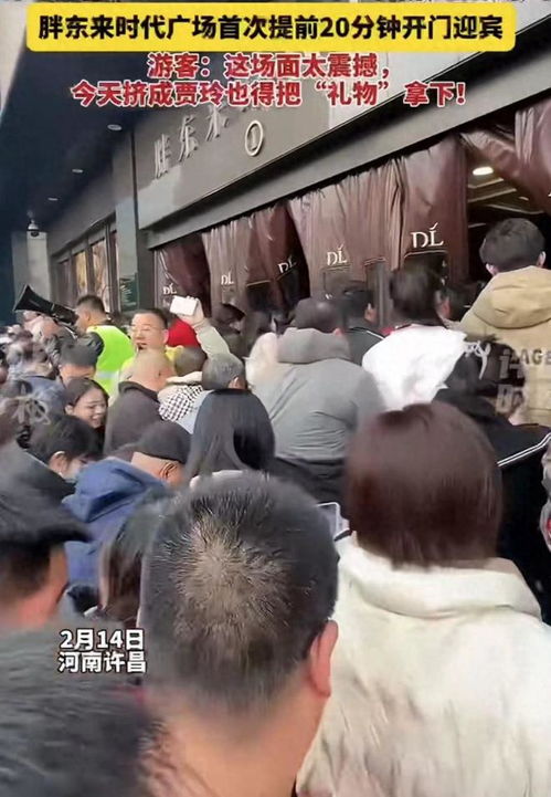 太搞笑胖东来初五开门营业,排队人挤丢鞋子,老板劝了一天的架