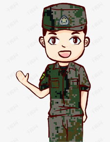 卡通帅气军人素材图片免费下载高清卡通手绘psd千库网图片编号7673595