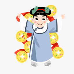 延禧古装新年手绘卡通人物png素材图片素材其他格式下载动漫人物大全