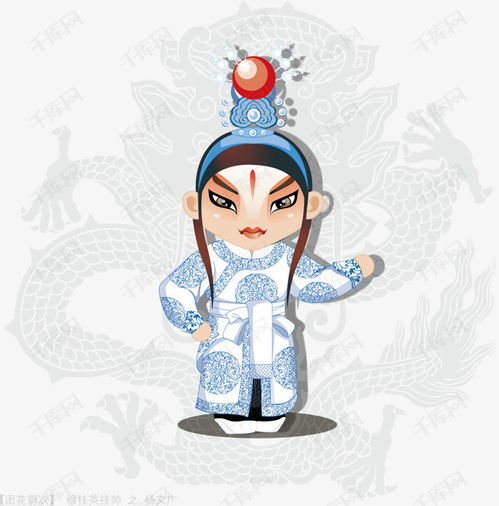 全套50个矢量卡通京剧人物,京剧,