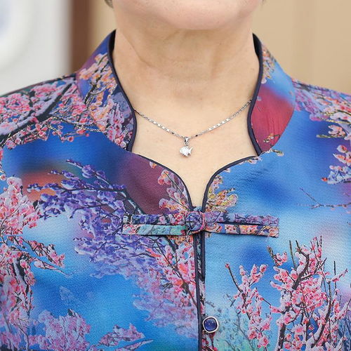 奶奶装春装衬衫中老年人女装妈妈装6070岁衬衣老人衣服夏装上衣
