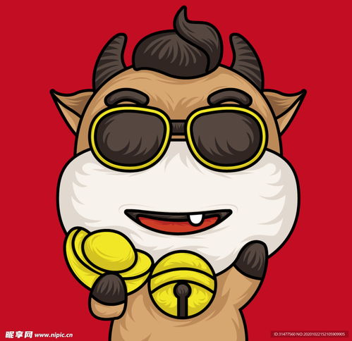 国潮牛插画设计图卡通设计