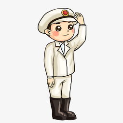 庆国庆军人敬礼插画图片素材其他格式下载动漫人物大全